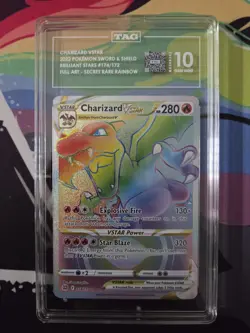 2022 Pokemon SWSH11 Brilliant Stars Charizard VSTAR Secret 174/172 - TAG 10 - Image 1