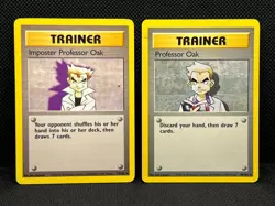 Pokemon Tcg Imposter Professor Oak 73/102 & Professor Oak 88/102 Non Holo - Base - Image 1