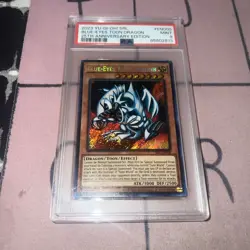 2023 Yu-Gi-Oh Blue-Eyes Toon Dragon SRL-EN000 Secret Rare 25th Anniversary PSA 9 - Image 1