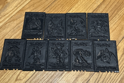 YU-GI-OH 1996 Kazuki Takahashi PLASTIC TRADING CARD lot of 9 Vintage - Image 1