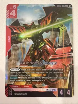 Gundam Card Game Gundam Virsago GD02-037 LR English - Image 1