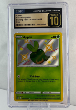 APPLIN SV012 Pokemon Card 2021 Shining Fates Holo CGC PRISTINE 10 - Image 1