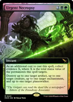 Urgent Necropsy FOIL EXTENDED - 0421 - Mythic - Murders at Karlov Manor MKM MTG - Image 1