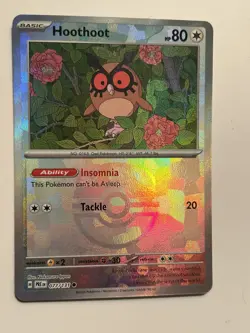 Pokemon TCG Hoothoot Master Ball Pattern 077/131 Prismatic Evolutions Holo - Image 2