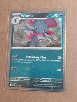 POKEMON MEGA EVOLUTION WEAVILE 021 PROMO ME01 COSMOS HOLO - Image 1