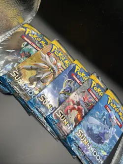 Pokemon Sun & Moon Base Set Booster Pack (x5) - Full Art Set! - Image 1
