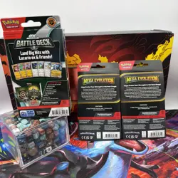 New In Box Pokemon TCG Lucario ex Battle Deck w/ 2 Mega Evolution Promo Blisters - Image 5