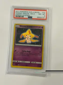 Pokemon Shining Jirachi Sun & Moon Shining Legends PSA 8 NM-MT 62/80 - Image 1
