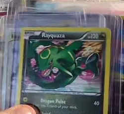 2015 Pokemon TCG Mega M Rayquaza EX Holo 61/108 Roaring Skies Ultra Rare - Image 1