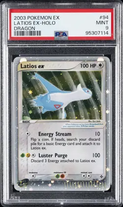 2003 POKEMON EX DRAGON #94 LATIOS EX-HOLO PSA 9 - Image 1