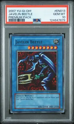 2007 Yu-Gi-Oh! Javelin Beetle Premium Pack 1 PP01 Super Rare PSA 10 - Image 1