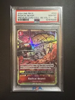 2024 One Piece Franky Radical Beam!! #029 English Premium Card Coll. PSA 10 - Image 1