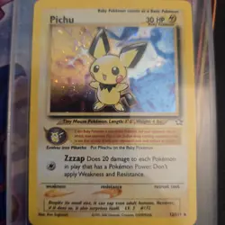 Pichu - 12/111 - Pokemon Neo Genesis Unlimited Holo Rare Card WOTC LP - Image 1