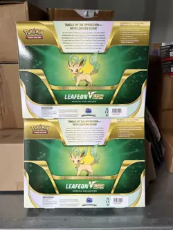 2 boxes Sealed Leafeon V Star Special Collection Box English VSTAR Pokemon TCG - Image 2