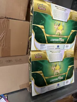 2 boxes Sealed Leafeon V Star Special Collection Box English VSTAR Pokemon TCG - Image 4