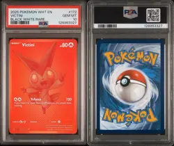 2025 Pokemon White Flare Victini Black White Rare #172/086 English PSA 10 - Image 3