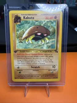 Pokemon TCG Kabuto 50/62 Fossil Regular 1st Edition LP Free Shipping! - Image 1