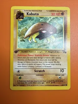 Pokemon TCG Kabuto 50/62 Fossil Regular 1st Edition LP Free Shipping! - Image 2