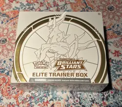 Pokemon Sword & Shield Brilliant Stars Elite Trainer Box ETB Sealed (Small Tear) 820650870125 - Image 1