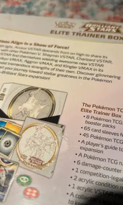 Pokemon Sword & Shield Brilliant Stars Elite Trainer Box ETB Sealed (Small Tear) 820650870125 - Image 2