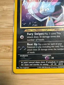 Pokemon TCG Sneasel Neo Genesis 25 Regular 1st Edition Rare - Image 3