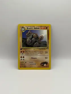 Pokemon 1st Edition Brock's Golem Rare Gym Heroes 020/132 LP - Image 1