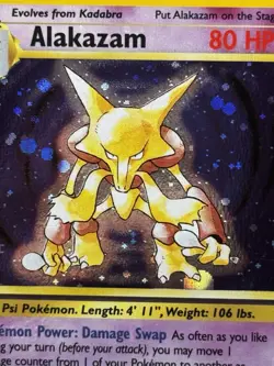 Pokemon Alakazam 1/130 Holo Rare Base Set 2 Vintage LP - Image 4