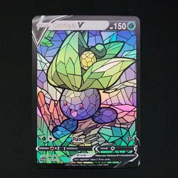 Pokemon Oddish Stain Glass Custom Made Fan Art Holo - Image 1