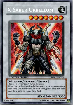 Yugioh X-Saber Urbellum HA01-EN025 Limited Edition Secret Rare NM - Image 1