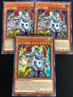 YUGIOH ZABORG THE MEGA MONARCH DUPO-EN079 1ST ULTRA X3 - Image 1