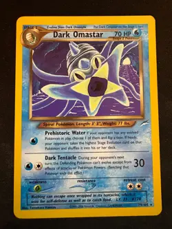 Pokemon Card - Dark Omastar Neo Destiny 19/105 Rare Non Holo NM - Image 1