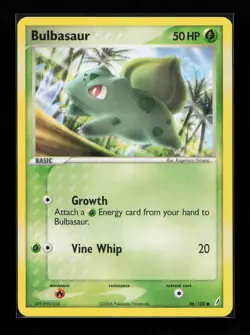 Bulbasaur 46/100 Common Non Holo Crystal Guardians Pokemon Card - Image 1