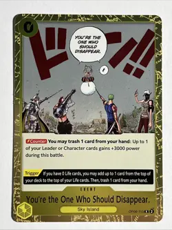One Piece Card Game ! You're the One Who Should Disappear OP06-115 RARE ENGLISH - Image 1