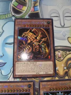 Yu-Gi-Oh All 3 Egyptian God Cards Prismatic Secret Rare 1st Edition NM - Image 4