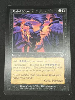 Magic the Gathering MTG Cabal Ritual Black Torment Common - Image 1