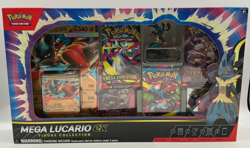 Mega Lucario ex Premium Figure Collection Box sealed Pokemon TCG Crease In Box - Image 1
