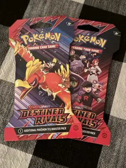 Pokemon TCG Destined Rivals Sleeved Booster New Sealed X 2 Two Packs - Image 1