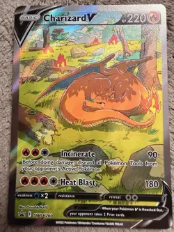 Pokemon TCG Charizard v SWSH260 Black Star Promo Full Art Ultra Rare - Image 1