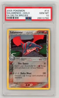 2005 Pokemon Salamence EX Delta Species Holo Rare #14 PSA 10 Gem Mint - Image 1