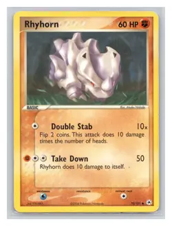 Pokemon TCG Rhyhorn 70/101 Hidden Legends Normal MP - Image 1