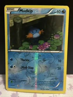 Pokemon TCG Mudkip XY Primal Clash 33/160 Reverse Holo Common - Image 1