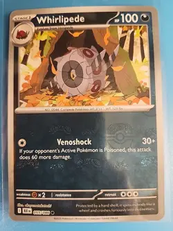 Pokemon TCG Whirlipede (Master Ball Pattern) 055/086 Sv: Black Bolt Holo NM - Image 1
