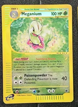 Vintage Pokemon TCG Meganium 54/165 Expedition Reverse Holo Rare MP - Image 1