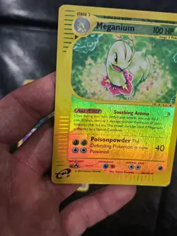 Vintage Pokemon TCG Meganium 54/165 Expedition Reverse Holo Rare MP - Image 3