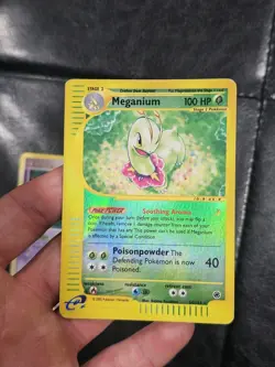 Vintage Pokemon TCG Meganium 54/165 Expedition Reverse Holo Rare MP - Image 4