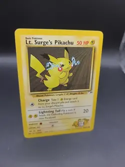 Pokemon TCG Lt. Surge's Pikachu Gym Heroes 81/132 Regular LP. - Image 2