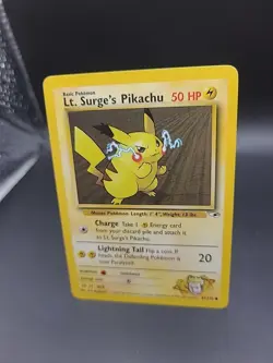 Pokemon TCG Lt. Surge's Pikachu Gym Heroes 81/132 Regular LP. - Image 3