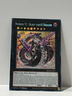 Number 92: Heart-eartH Dragon BLMR-EN077 Secret Rare Yugioh - Image 1