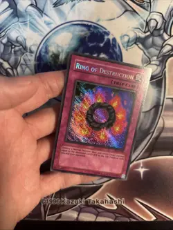 (WNB) Yugioh Ring of Destruction PGD-000 Secret Unlimited REVERSE MISPRINT VLP - Image 3
