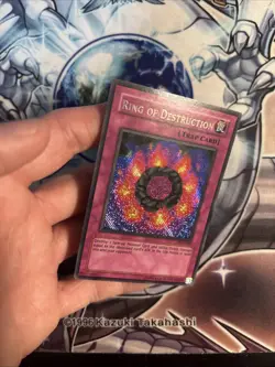 (WNB) Yugioh Ring of Destruction PGD-000 Secret Unlimited REVERSE MISPRINT VLP - Image 4
